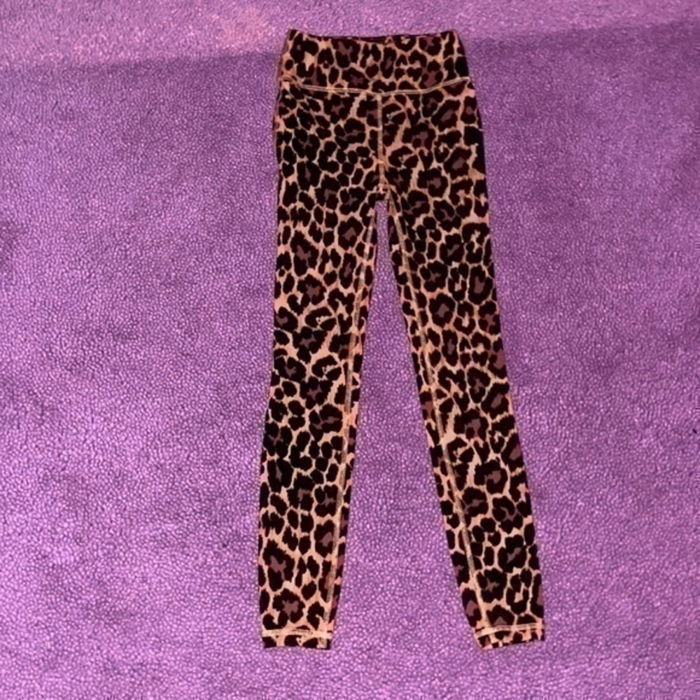 NWOT J crew weekend 7/8 high-rise leggings in leopard Slim fit 25" inseam XXS - Picture 2 of 10